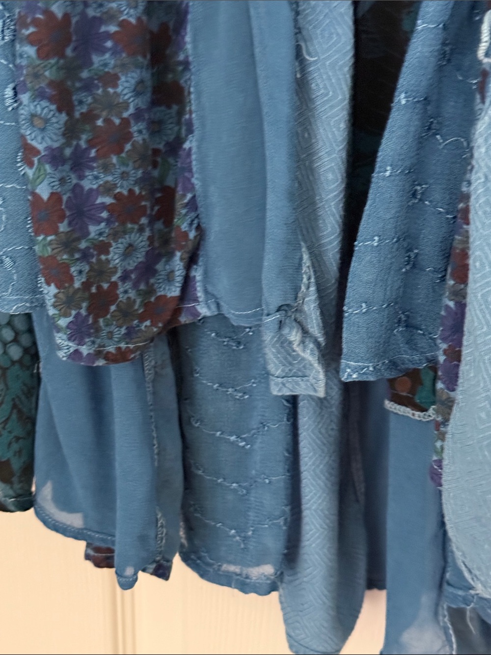 Young Threads Blue Patchwork Peasant Tunic - Picture 5 of 9
